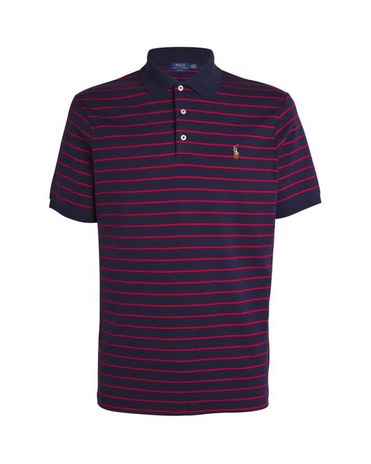 Polo Ralph Lauren Purple Pima Cotton Striped Polo Shirt for men