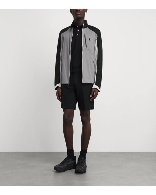 Ralph Lauren Black Colour-Block Packable Jacket for men