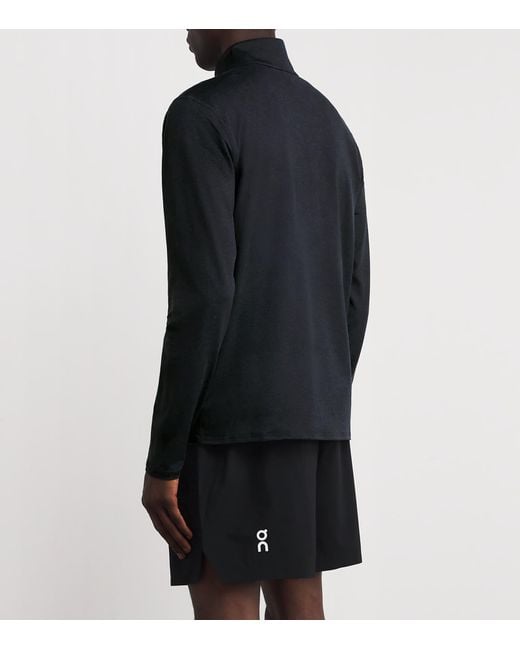 vuori Blue Quarter-Zip Ponto Sweatshirt for men