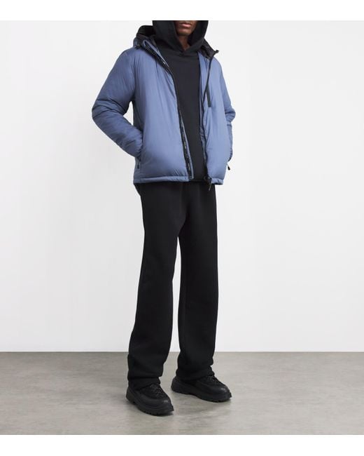 Canada Goose Blue Hooded Lodge Coat for men