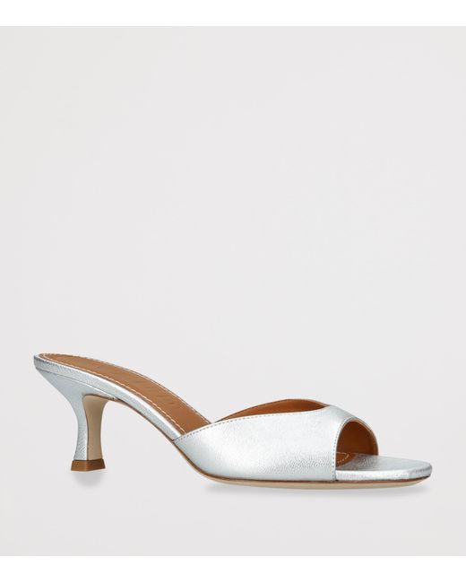 Staud Metallic Leather Brigitte Heeled Mules 60