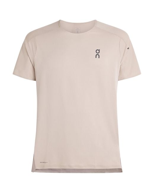 On Shoes White Performance T-Shirt for men