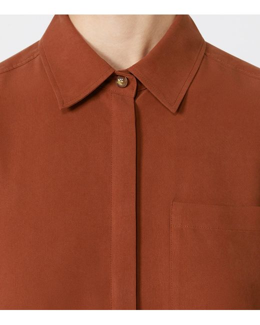 Max Mara Brown Silk Shirt
