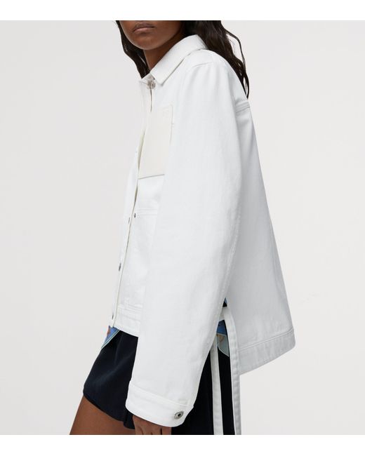 Loewe White X Paula's Ibiza Workwear Side-Tie Denim Jacket