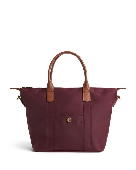 Harrods Purple Grab Nylon Tote Bag