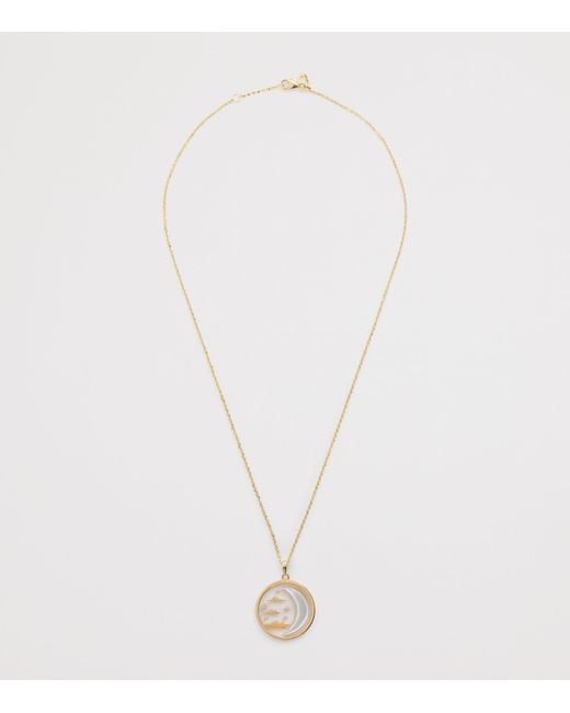 L'Atelier Nawbar Metallic Diamond And Pearl N*93 Wish Upon A Moon Necklace