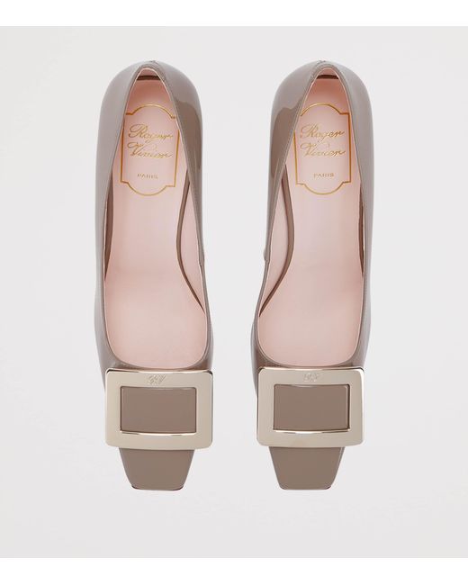 Roger Vivier Pink Patent Leather Belle Vivier Pumps 75