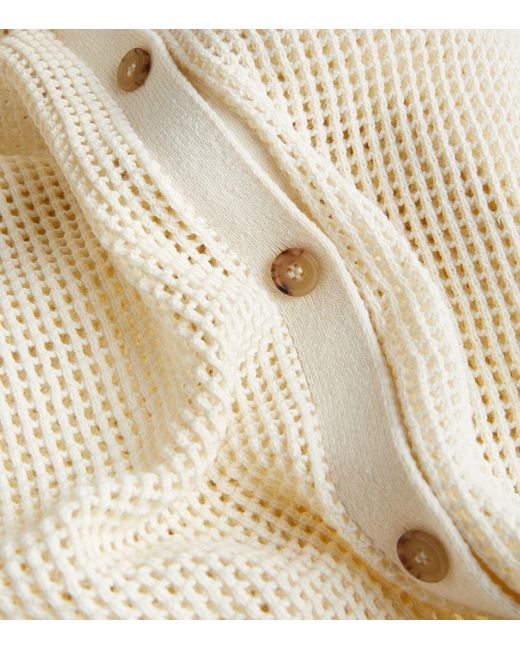 FRAME White Crochet Longline Cardigan