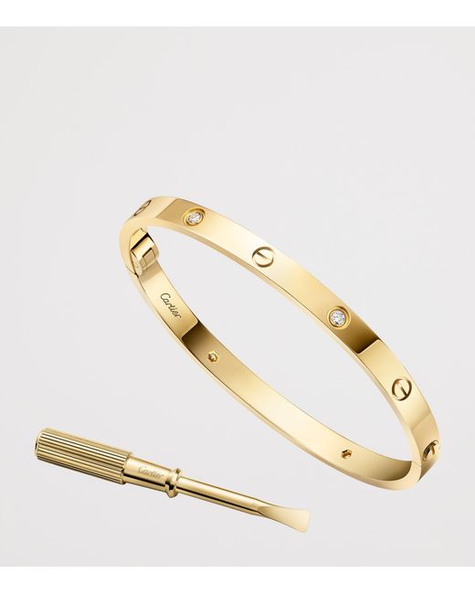 Cartier Natural Medium And Diamond Love Bracelet
