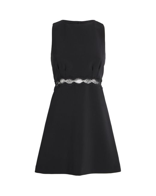 Claudie Pierlot Black Lace-Trim Mini Dress