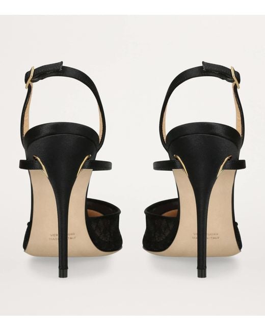 JENNIFER CHAMANDI Black Lace Vittorio Slingback Pumps 105