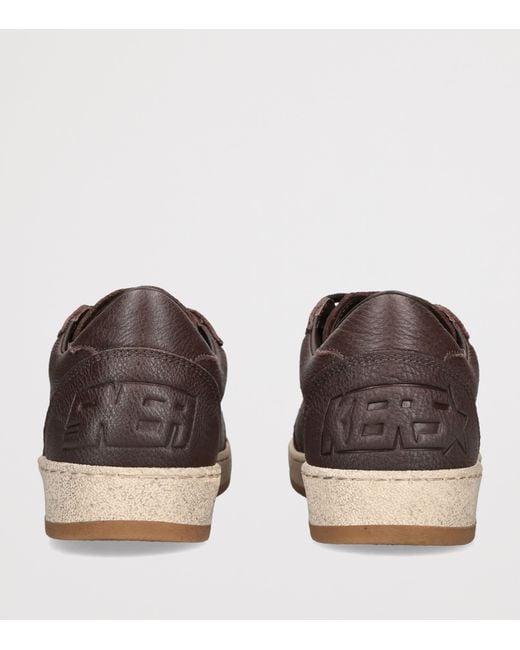 Golden Goose Deluxe Brand Brown Leather Ball Star Sneakers