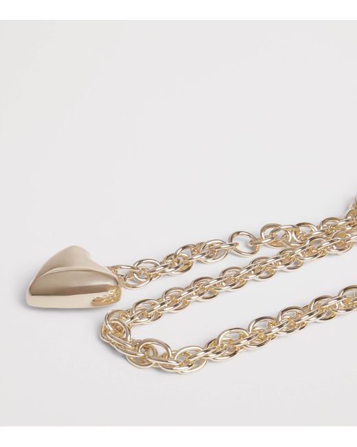 Claudie Pierlot White Heart Charm Double-Chain Belt