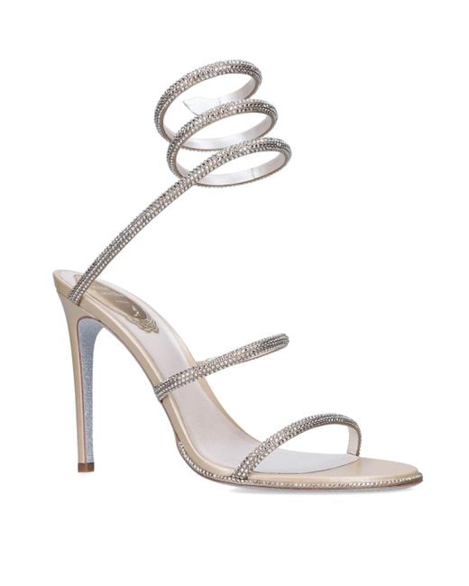 Rene Caovilla White Embellished Cleo Sandals 105
