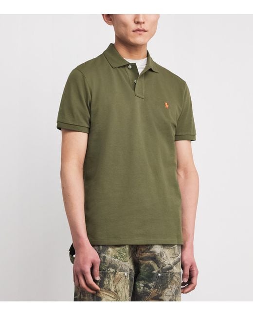 Polo Ralph Lauren Green Cotton Mesh Polo Pony Polo Shirt for men