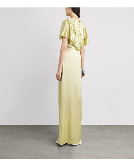 Veronica Beard Metallic Silk-Blend Huntleigh Midi Dress