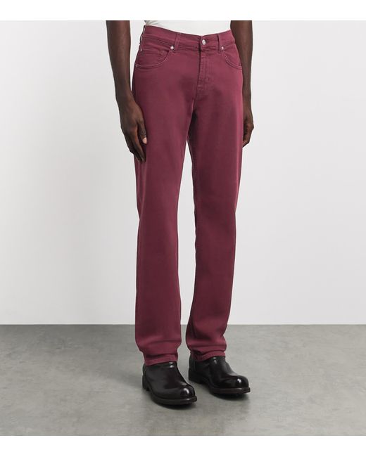 7 For All Mankind Red The Straight Jeans for men