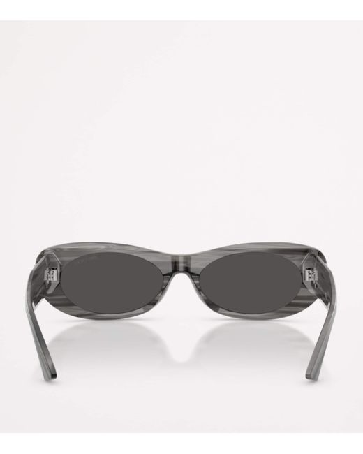 Jimmy Choo Gray Oval Logo Sunglasses