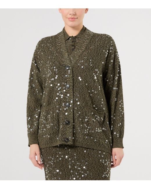 Marina Rinaldi Green Embellished Cardigan
