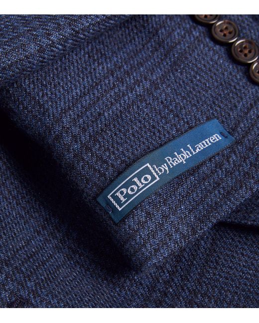 Polo Ralph Lauren Blue Linen-wool Check Blazer for men