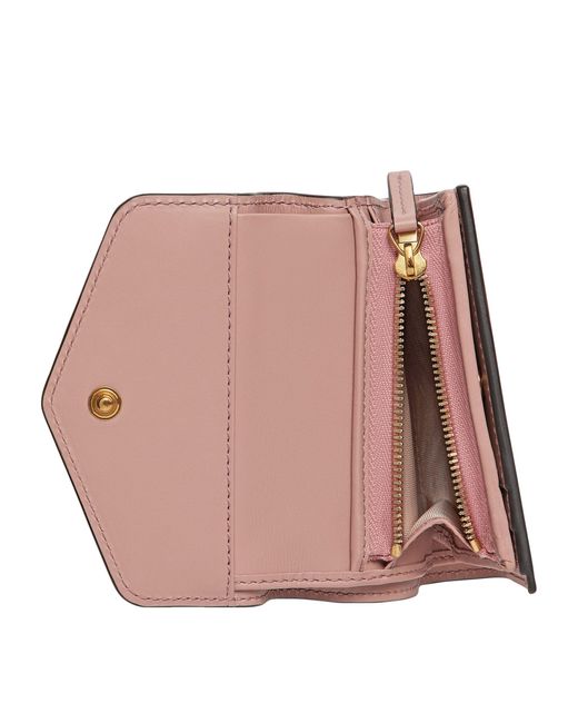 Gucci Pink Leather Gg Wallet