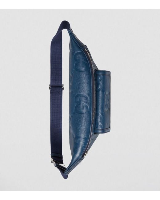 Gucci Blue Leather Jumbo Gg Belt Bag for men