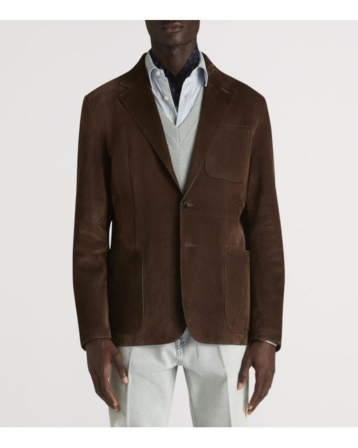 Dunhill Brown Suede Blazer for men