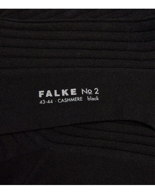 Falke Black No.2 Cashmere Long Socks for men