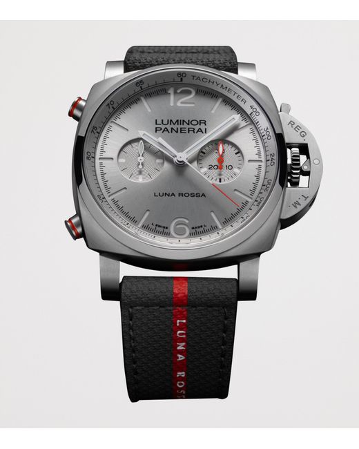 Panerai Gray Stainless Steel Luminor Luna Rossa Watch for men