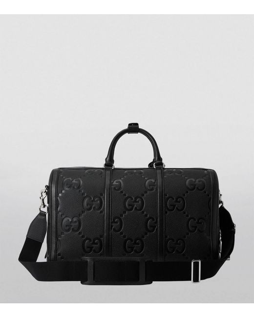 Gucci Black Small Leather Jumbo Gg Duffle Bag for men