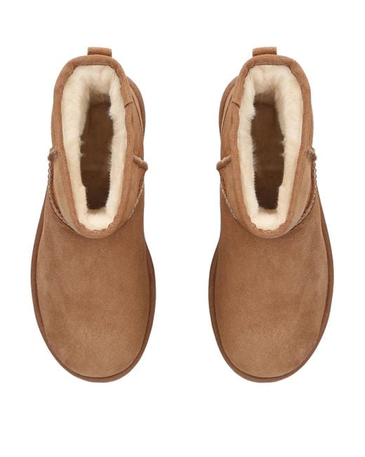 Ugg Brown Classic Mini Ii Suede Cold Weather Shearling Boots
