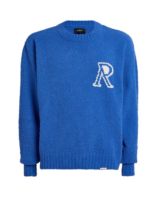 Represent Blue Wool-blend Logo Sweater for men