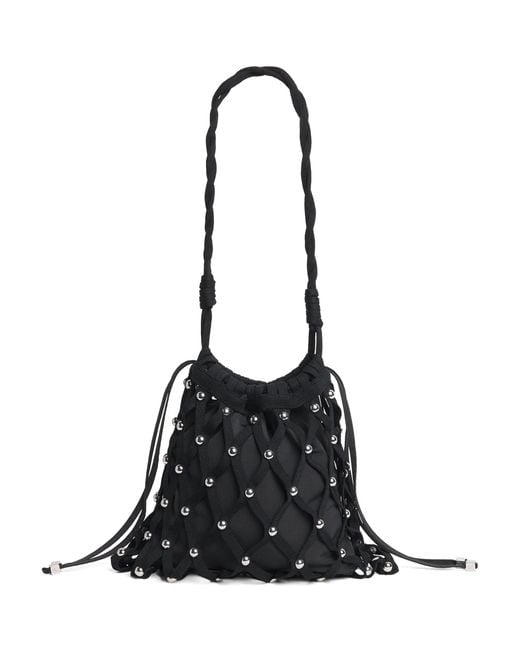 Sandro Black Studded Shoulder Bag