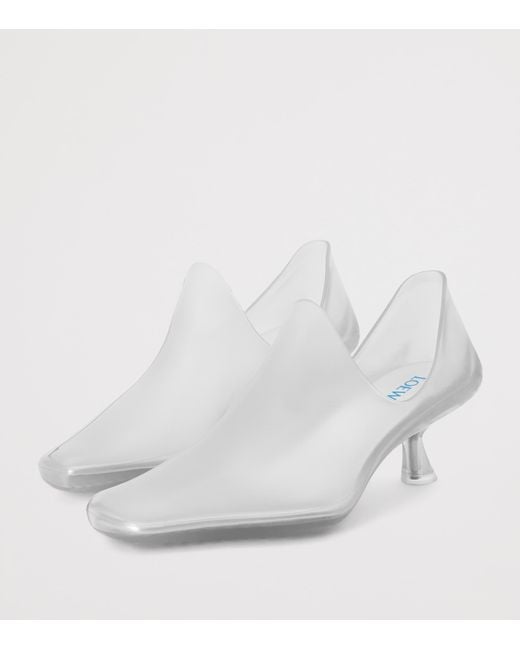 Loewe White Emily Aqua Ankle Boots 45