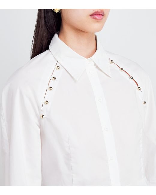 Claudie Pierlot White Cotton Poplin Shirt