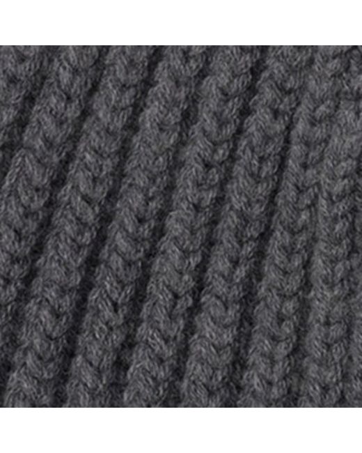 Prada Gray Wool Logo Beanie for men