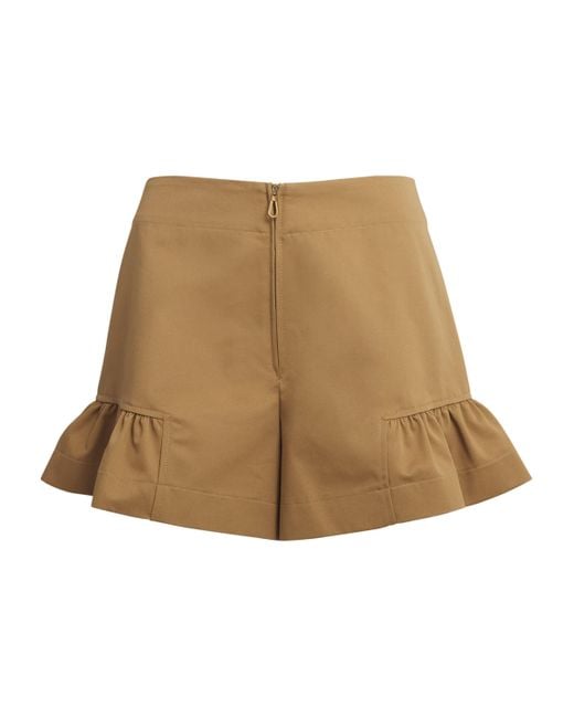 Sandro Natural Cotton Frill Shorts