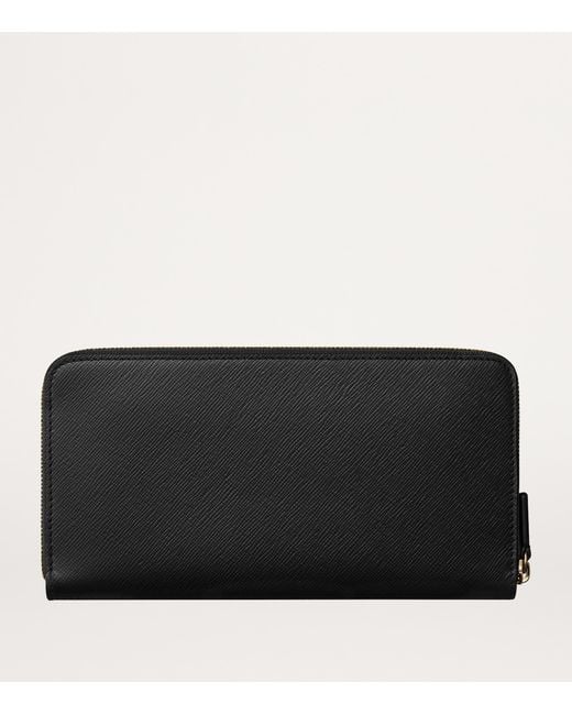 Cartier Black Leather C De International Zipped Wallet