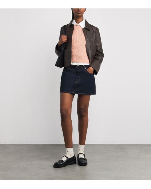 Sandro Pink Wool-Blend Sweater Vest