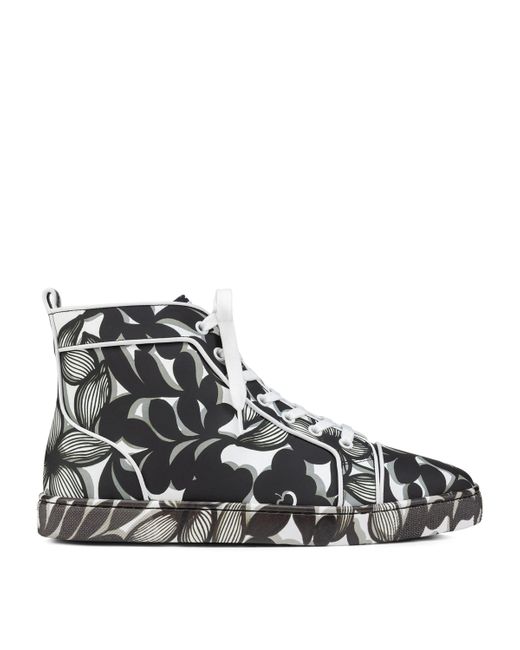 Christian Louboutin Brown Louis Orlato Floral High-Top Sneakers for men