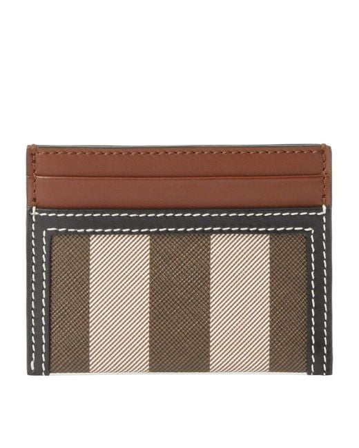 Burberry Brown Check Card Holder