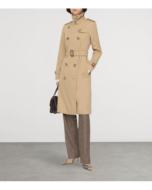Burberry Natural Gabardine Chelsea Heritage Trench Coat