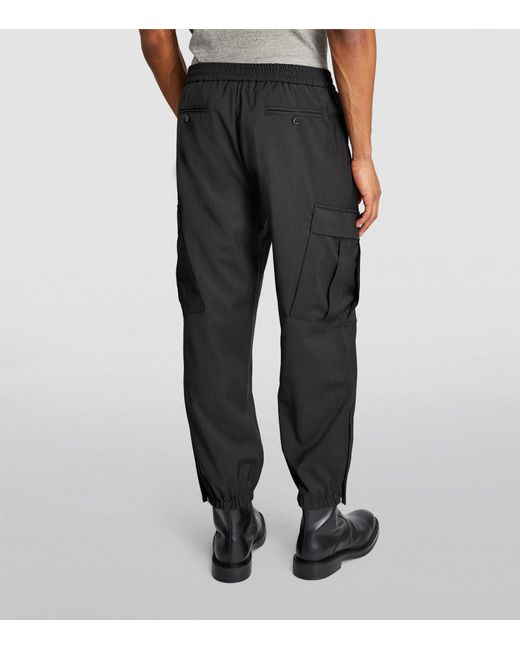 Barena Black Elasticated-waist Cargo Trousers for men