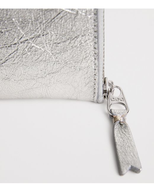 Comme des Garçons Gray Small Leather Half-Zip Wallet for men