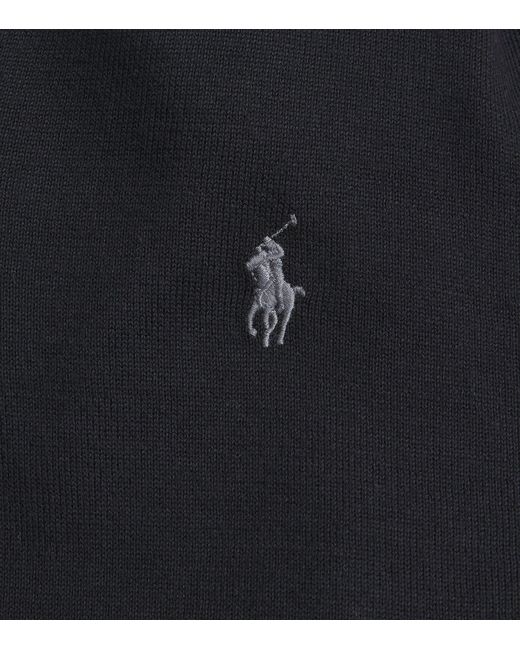 Polo Ralph Lauren Black Cotton Polo Pony Sweater for men