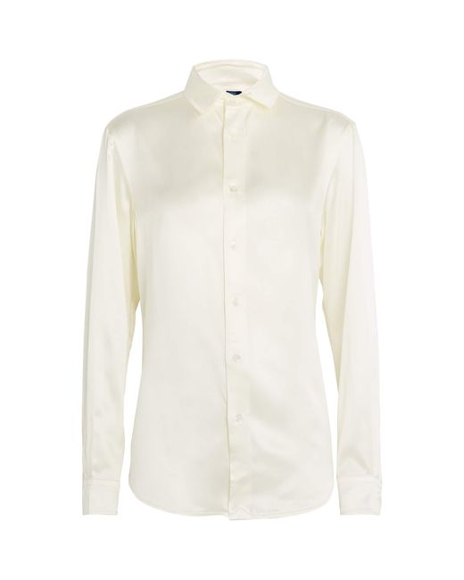 Polo Ralph Lauren White Mulberry Silk Shirt