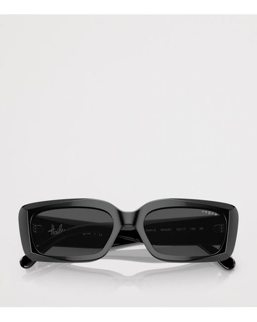 Vogue Black Acetate Pillow Sunglasses