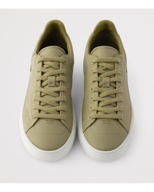 Prada Green Re-Nylon Court Sneakers for men