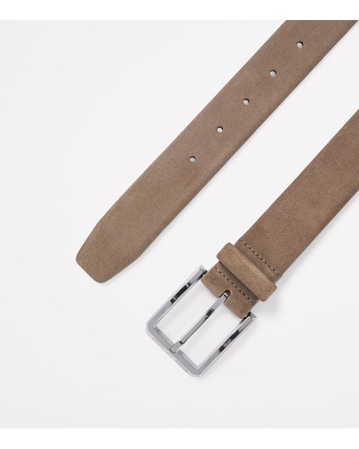 Boss Brown Suede Caleb Belt for men