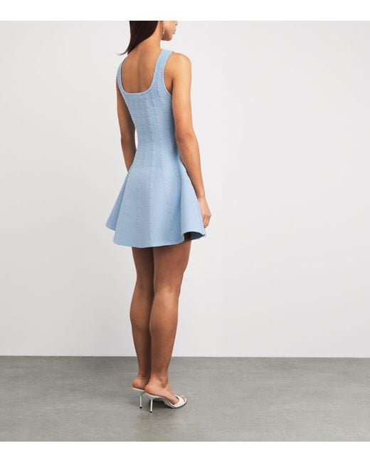 Sandro Blue Beaded Mini Dress